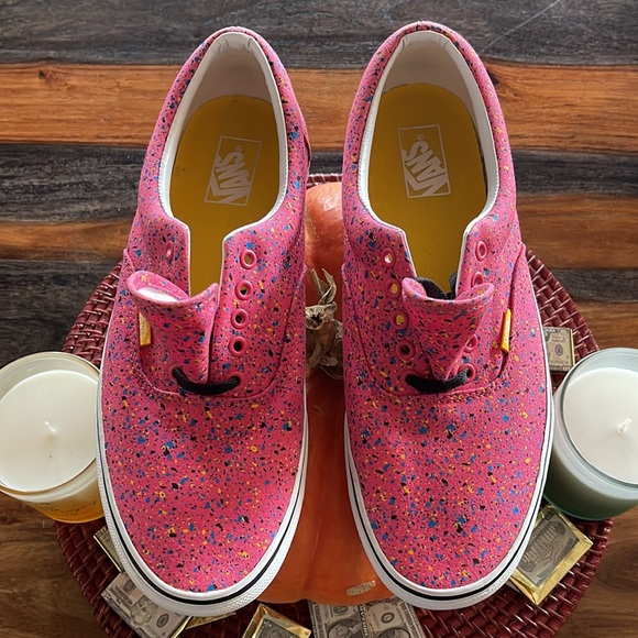 Vans Rare Pink with Multi color Dots. Mint Condition Sneakers - Picture 2 of 8